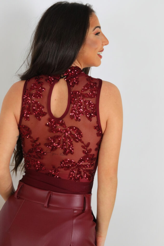 Body Transparencias Lentejuelas