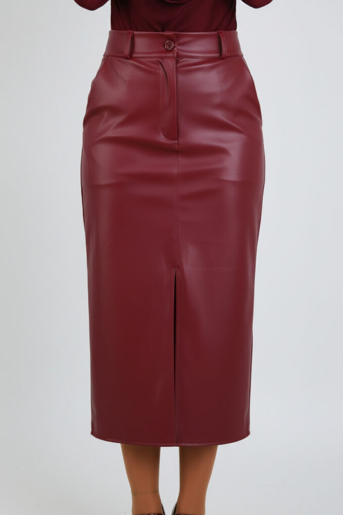 Falda Polipiel Midi