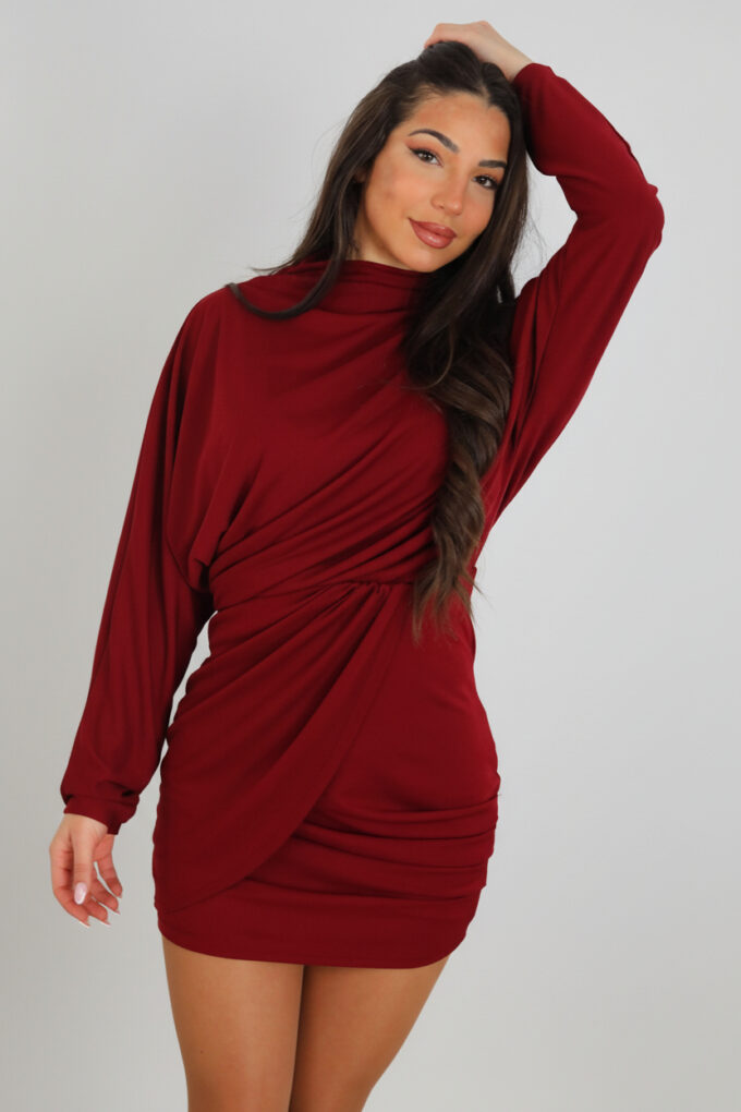 Vestido Corto Pliegues