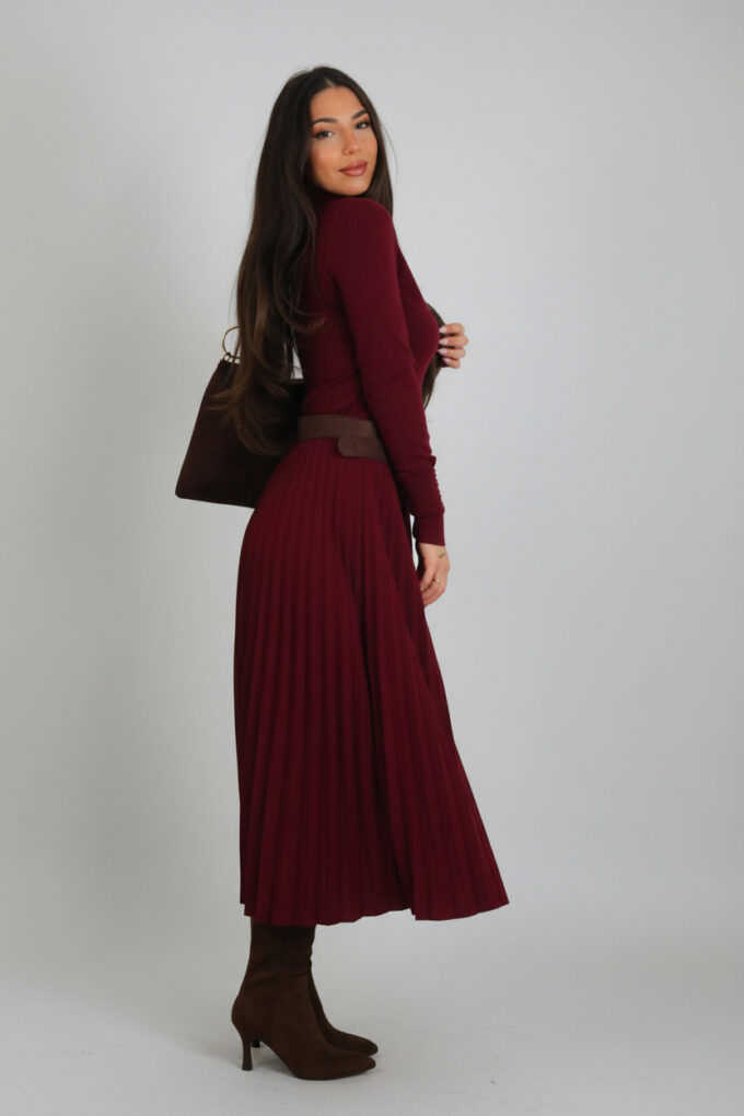 Falda Plisada Cinturón