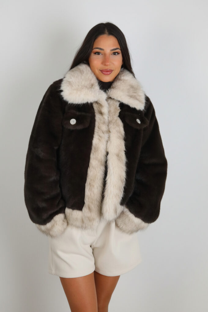 Chaqueta Pelos Bicolor