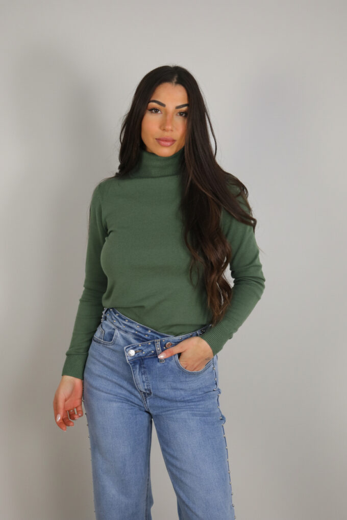 Jersey Cuello Alto Básic - Única, Verde Militar