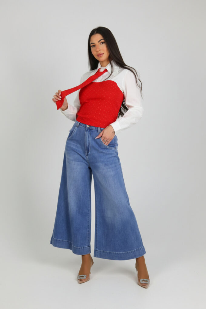 Blusa Con Corbata Brillos