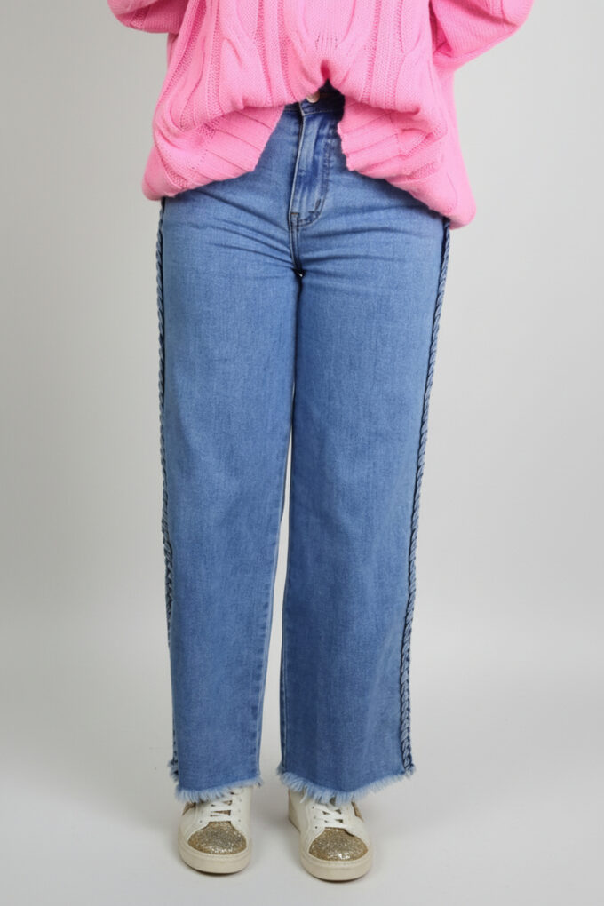 Vaquero Wide Leg Trenzas