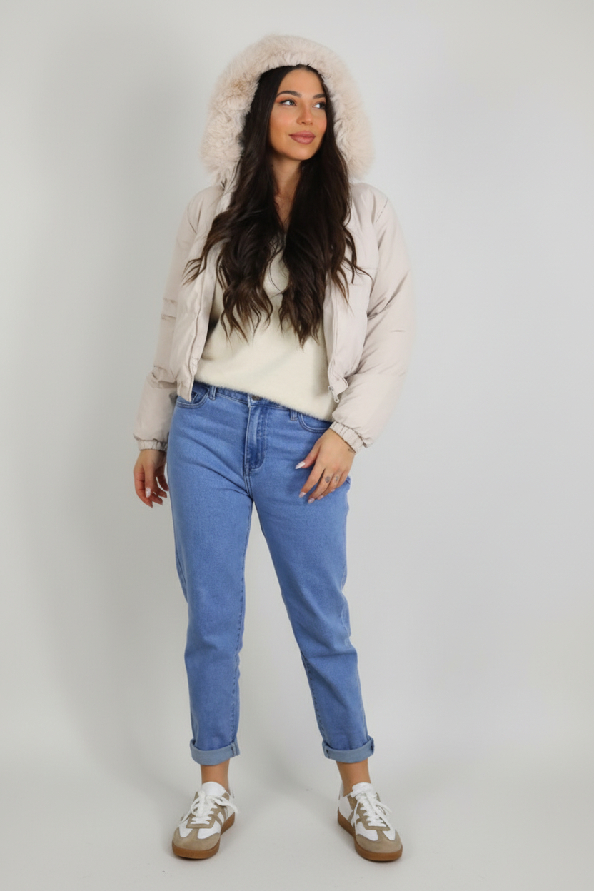 Plumón Gorro Pelos - Imagen 2