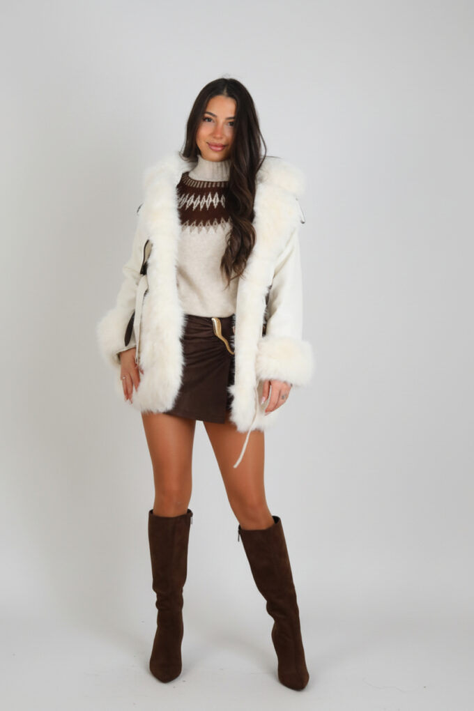 Chaqueta Polipiel Pelos