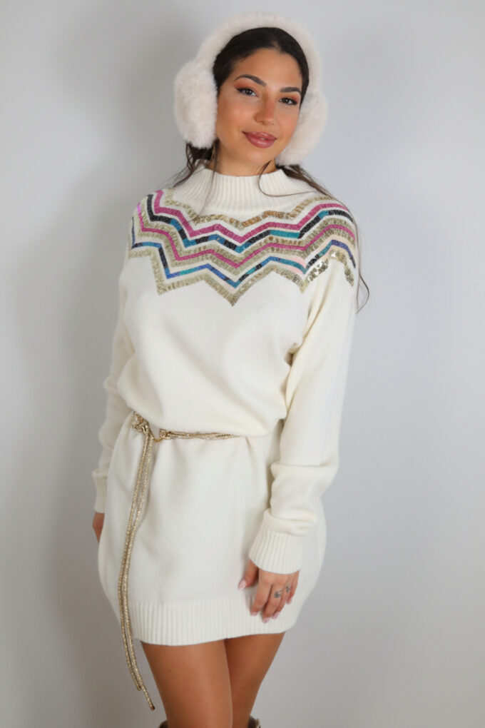 Vestido Punto Lentejuelas