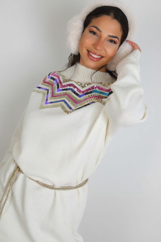 Vestido Punto Lentejuelas