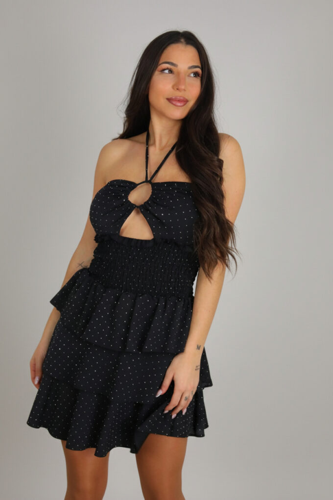 Vestido Volantes Brillos