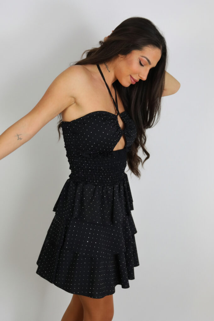 Vestido Volantes Brillos