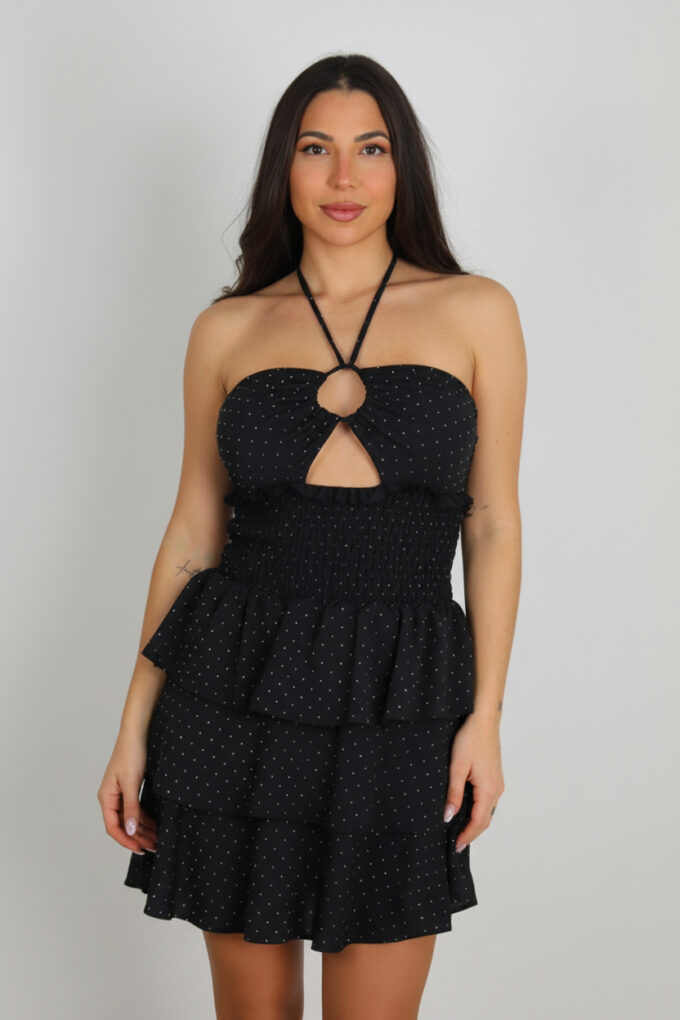 Vestido Volantes Brillos