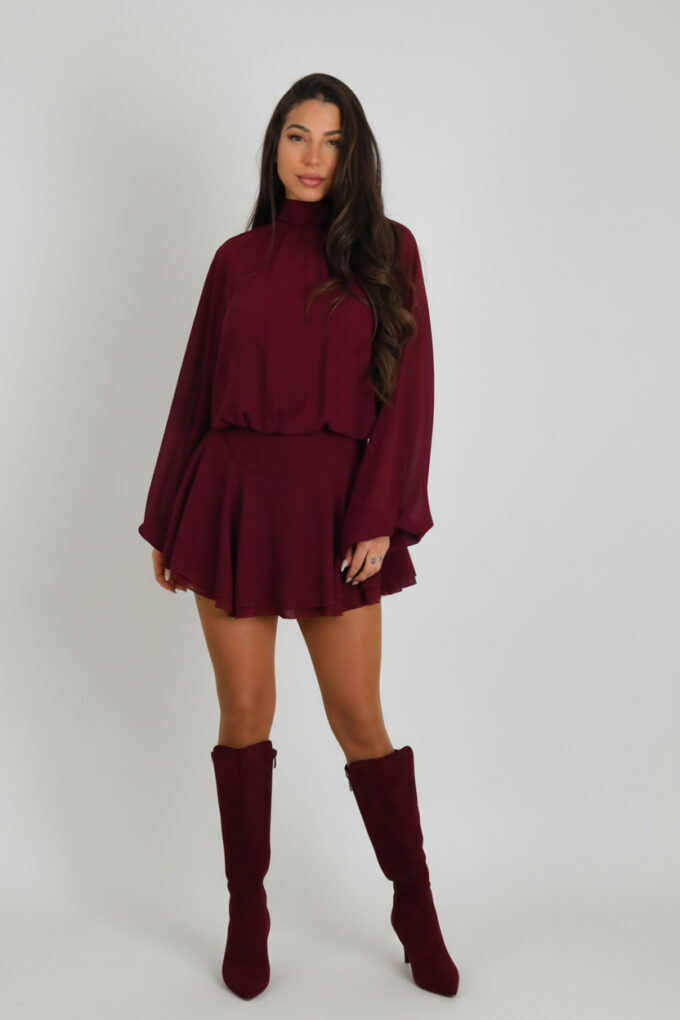 Vestido Gasa Volantes