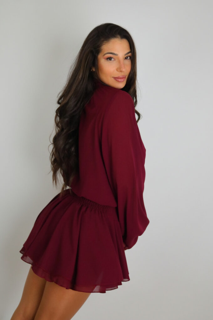 Vestido Gasa Volantes