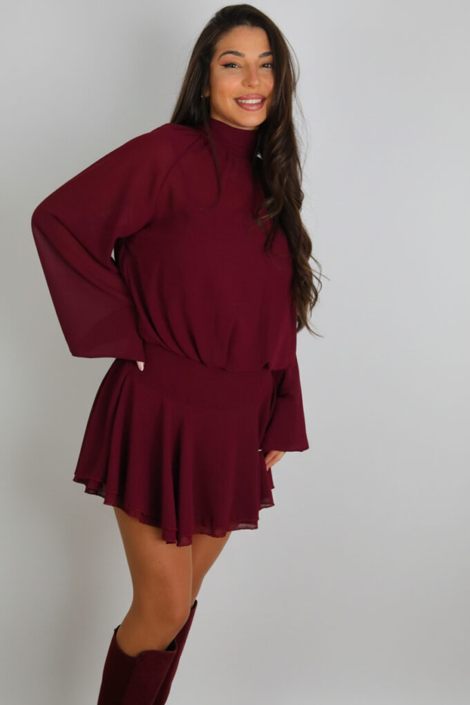 Vestido Gasa Volantes