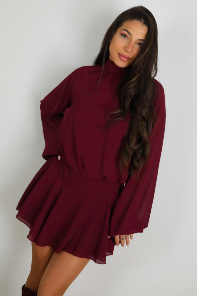 Vestido Gasa Volantes