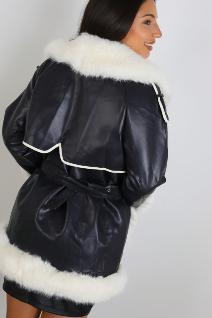 Chaqueta Polipiel Pelos