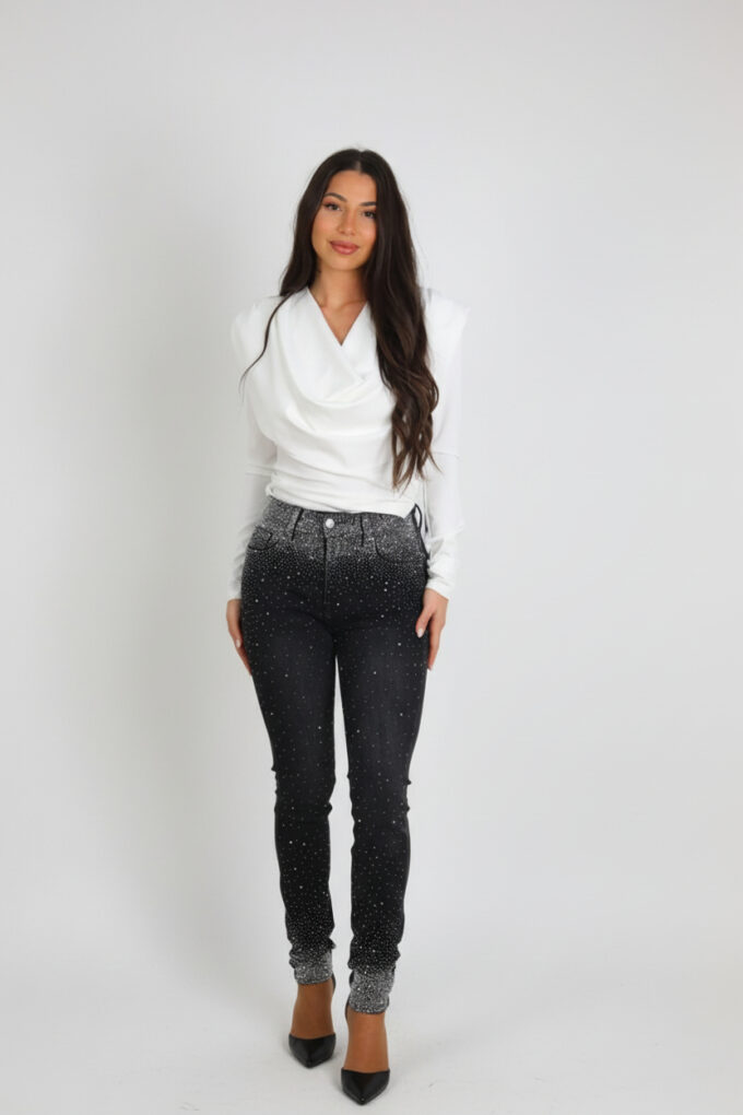 Blusa Licra Pliegues