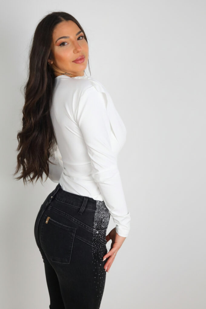 Blusa Licra Pliegues