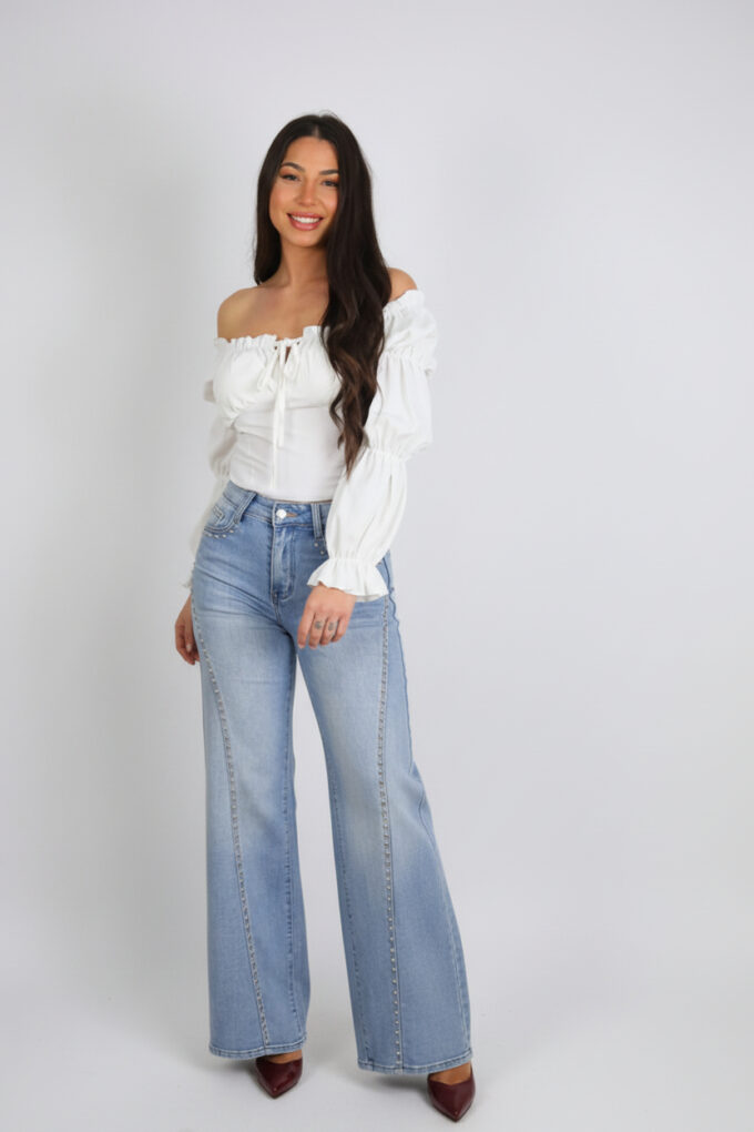 Vaquero Extra Wide Leg Tachuelas
