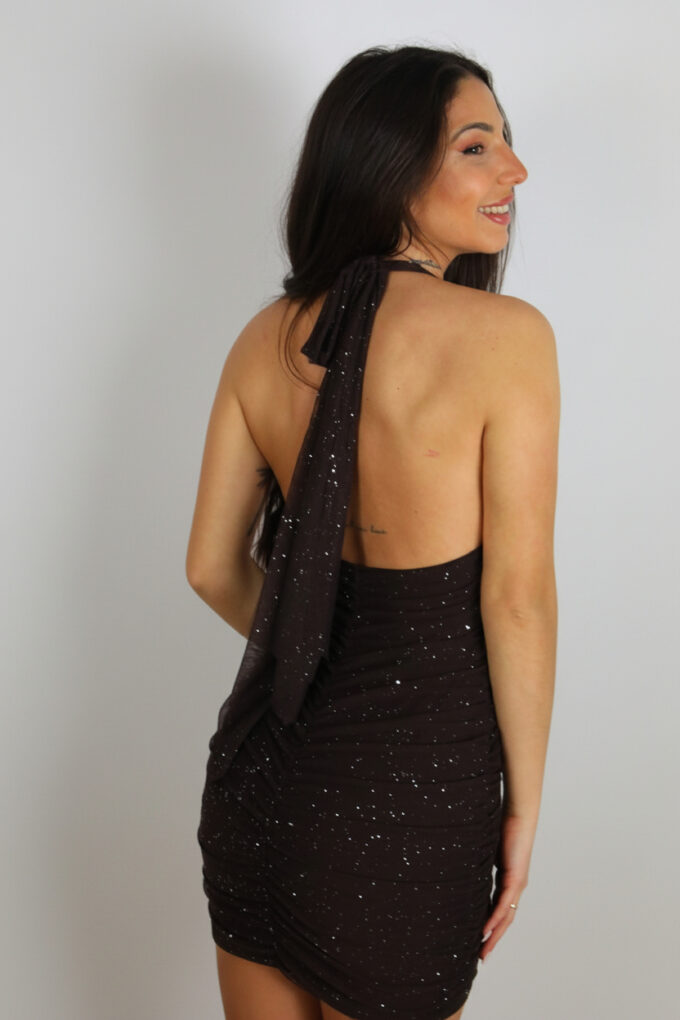 Vestido Fruncido Brillos