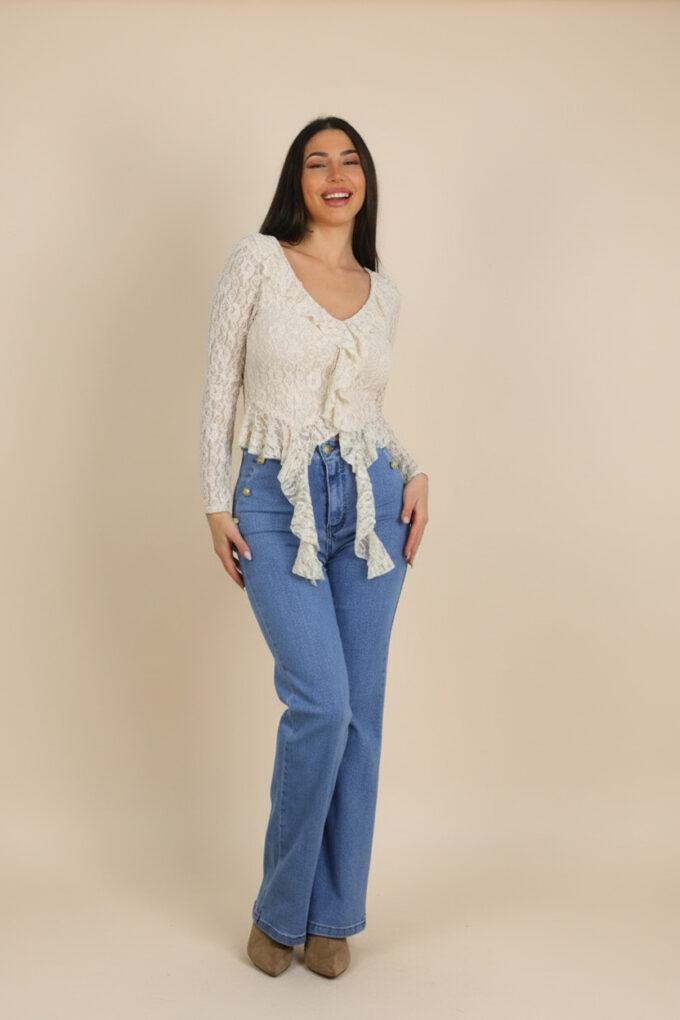 Blusa Encaje Volantes