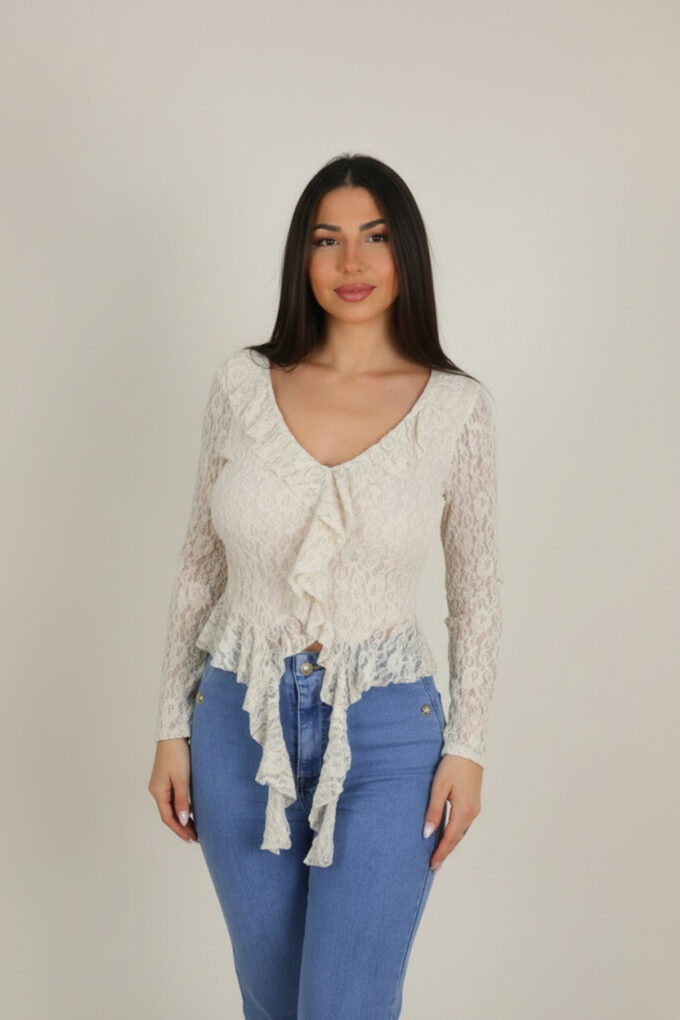Blusa Encaje Volantes