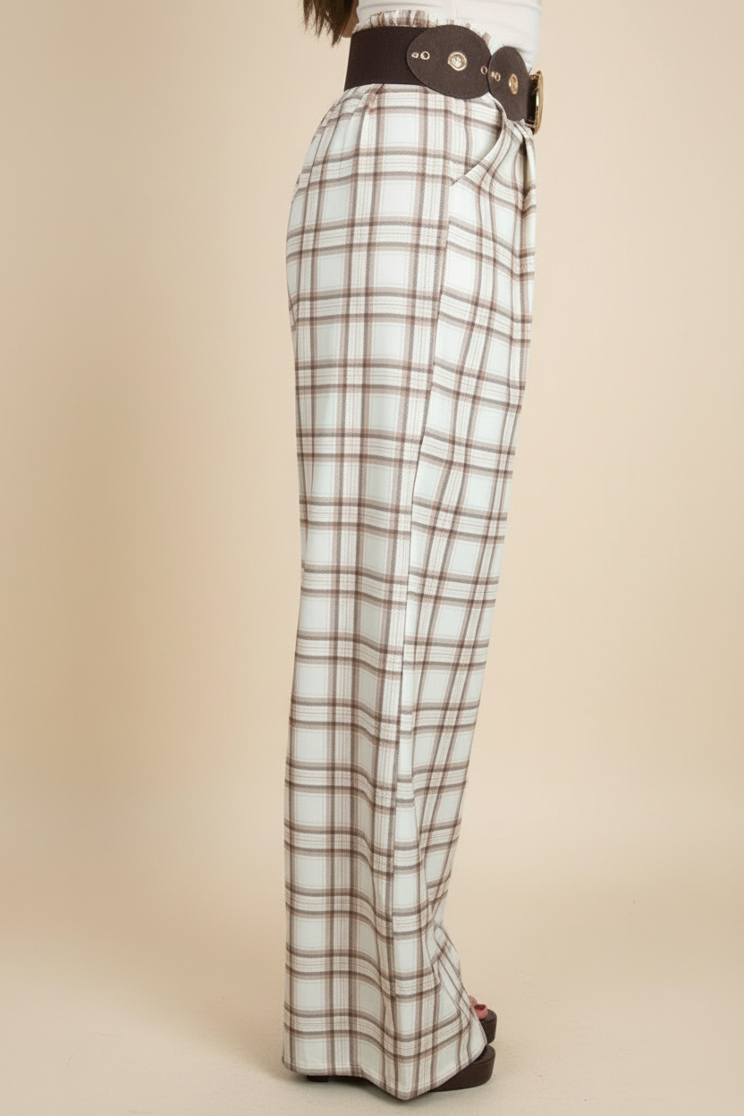 Pantalon Ancho Cuadros - Imagen 9