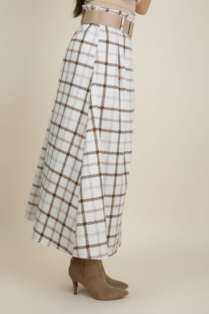 Falda Cuadros Cinturón