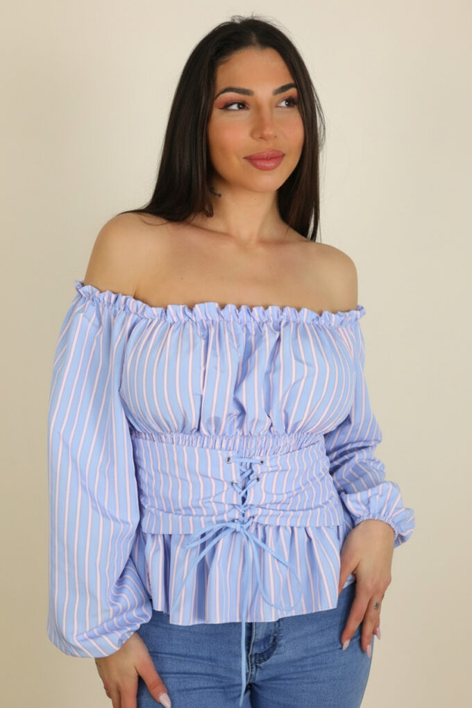 Blusa Fruncida Rayas