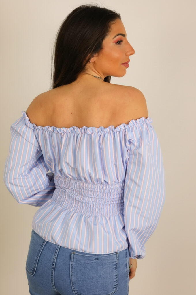 Blusa Fruncida Rayas