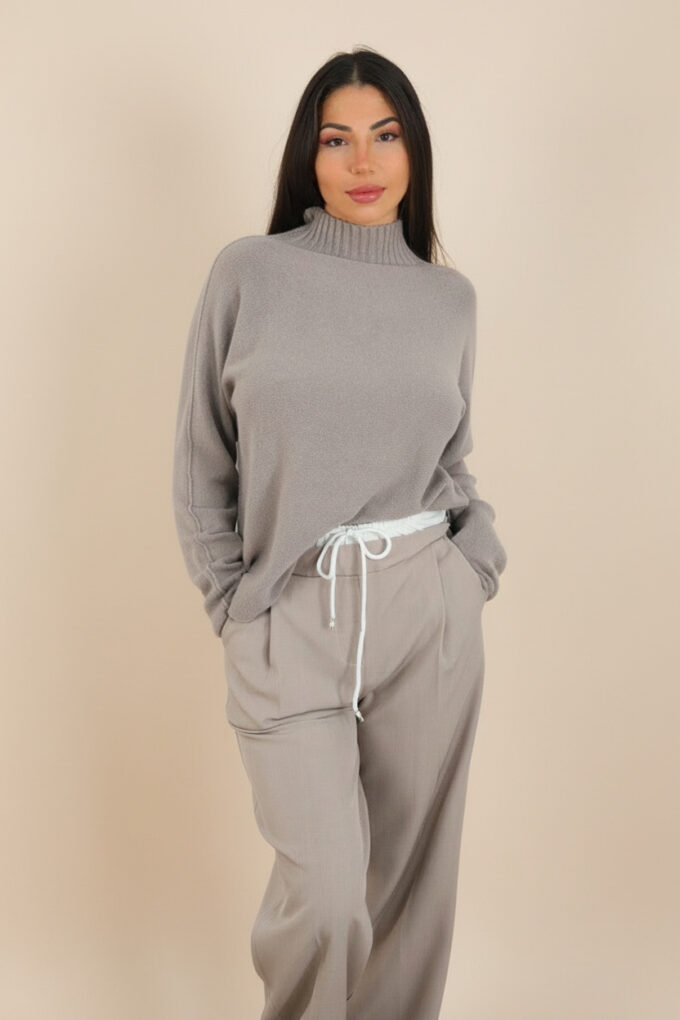 Jersey Oversize Cuello Medio