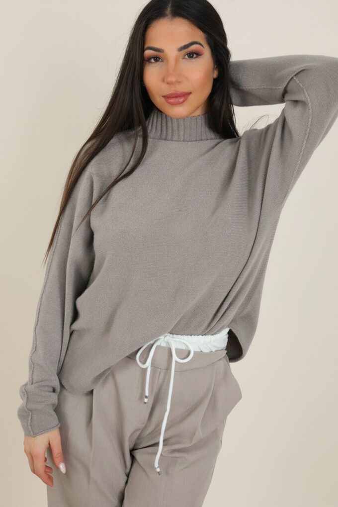 Jersey Oversize Cuello Medio