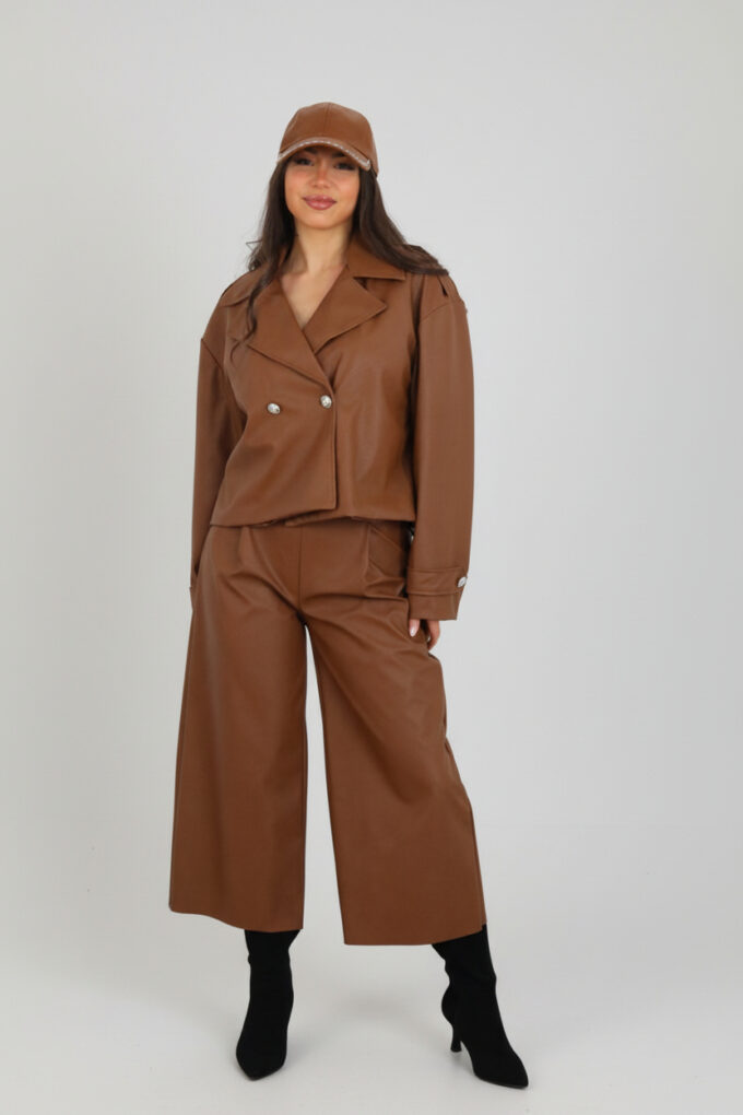 Chaqueta Polipiel Cruzada