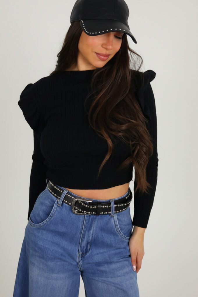 Jersey Volantes - Única, Negro