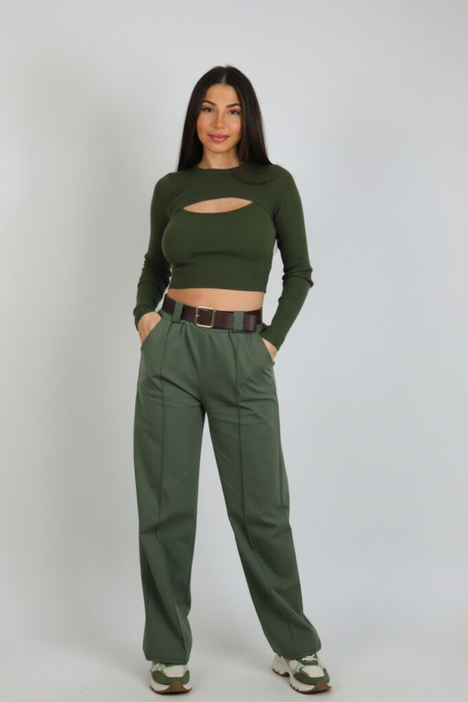 Pantalon Costura Cinturón