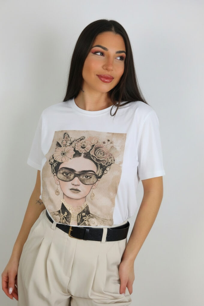 Camiseta Estampado Frida