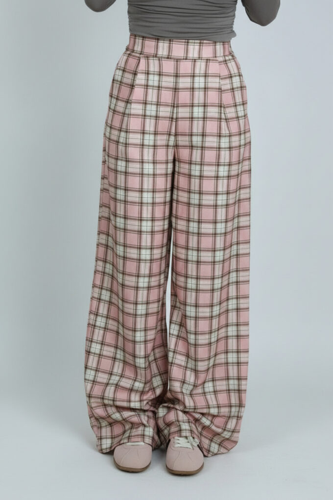 Pantalon Ancho Cuadros