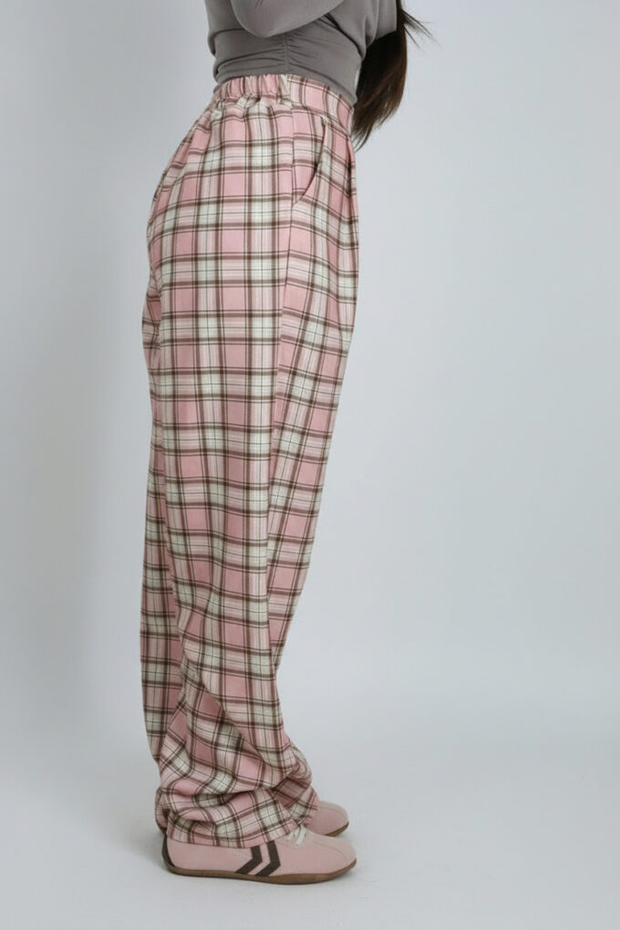 Pantalon Ancho Cuadros