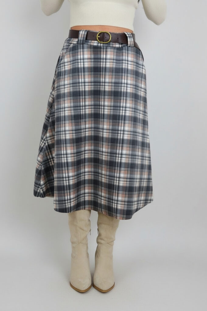 Falda Midi Cuadros