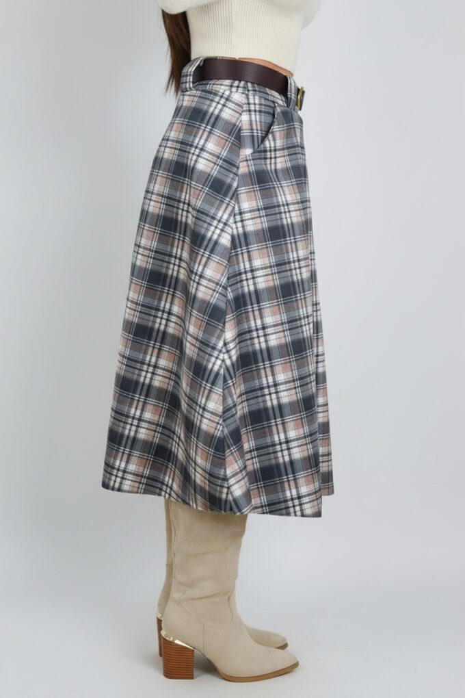 Falda Midi Cuadros