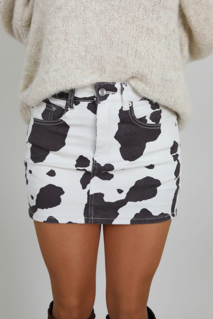 Minifalda Vaquera Estampado Print