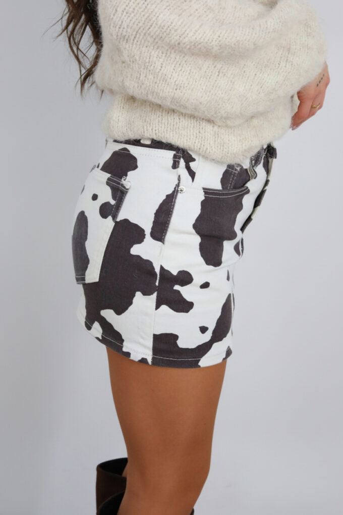 Minifalda Vaquera Estampado Print