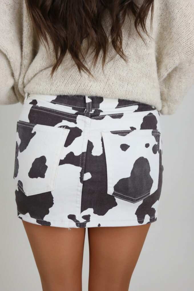 Minifalda Vaquera Estampado Print