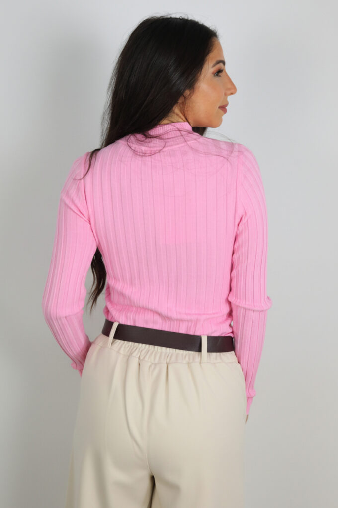 Jersey Acanalado Cuello Medio