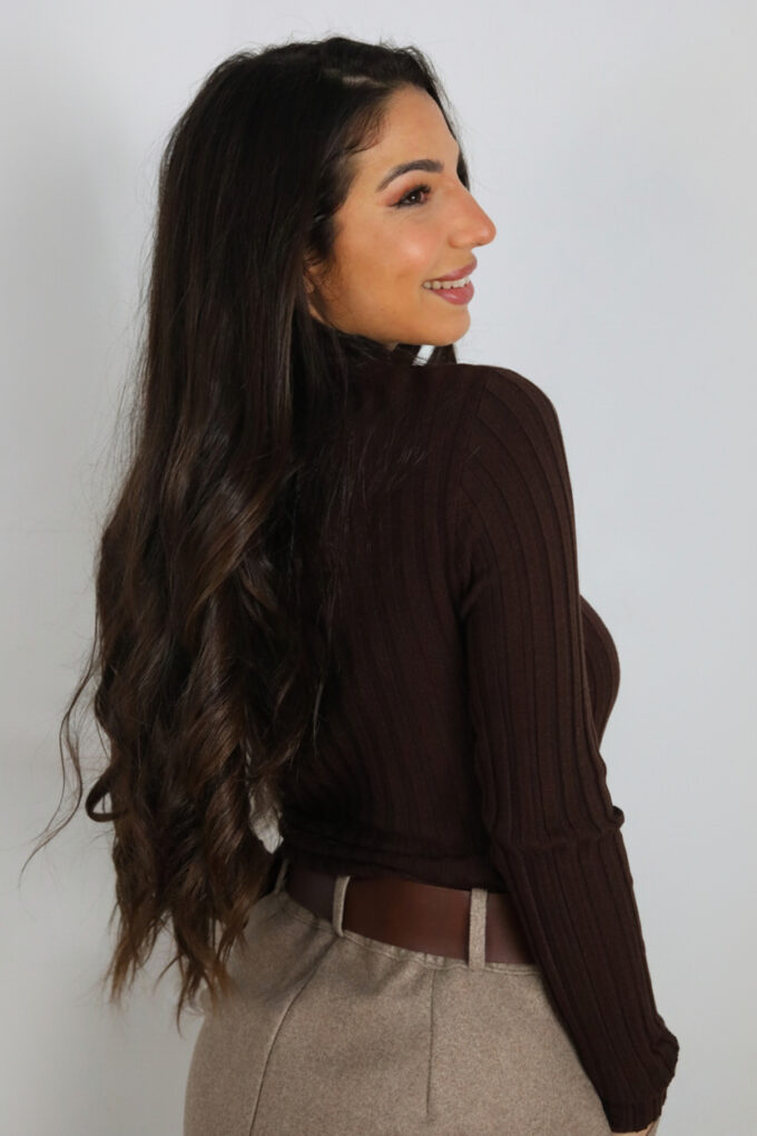 Jersey Acanalado Cuello Medio