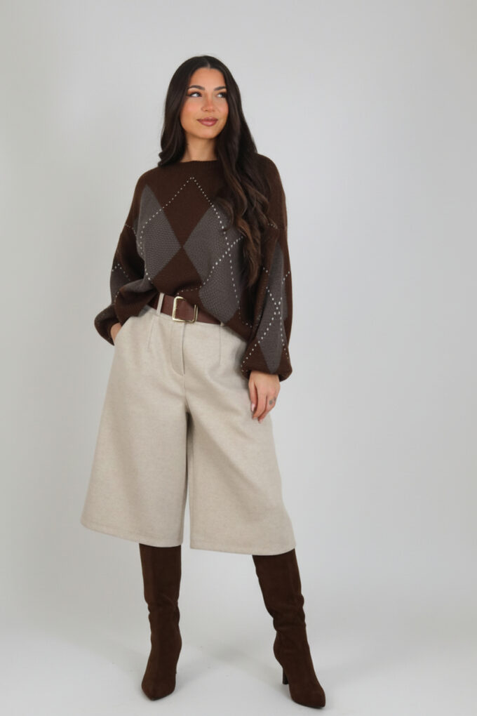 Bermuda Paño Cinturón