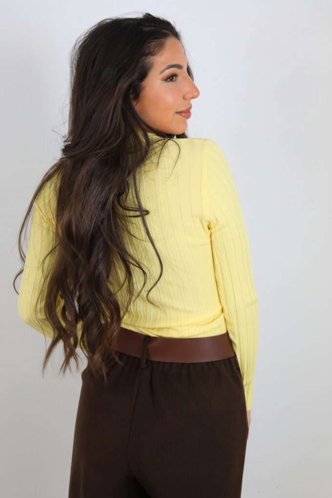 Jersey Acanalado Cuello Medio