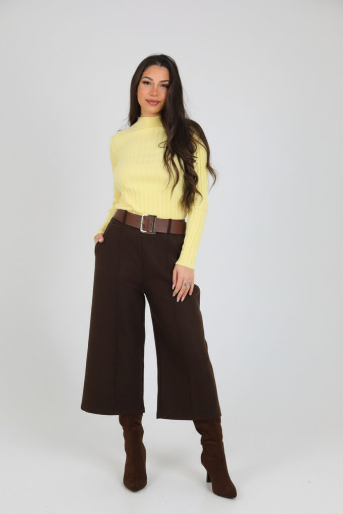 Jersey Acanalado Cuello Medio