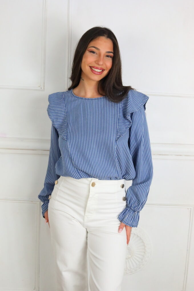 Blusa Volantes Rayas