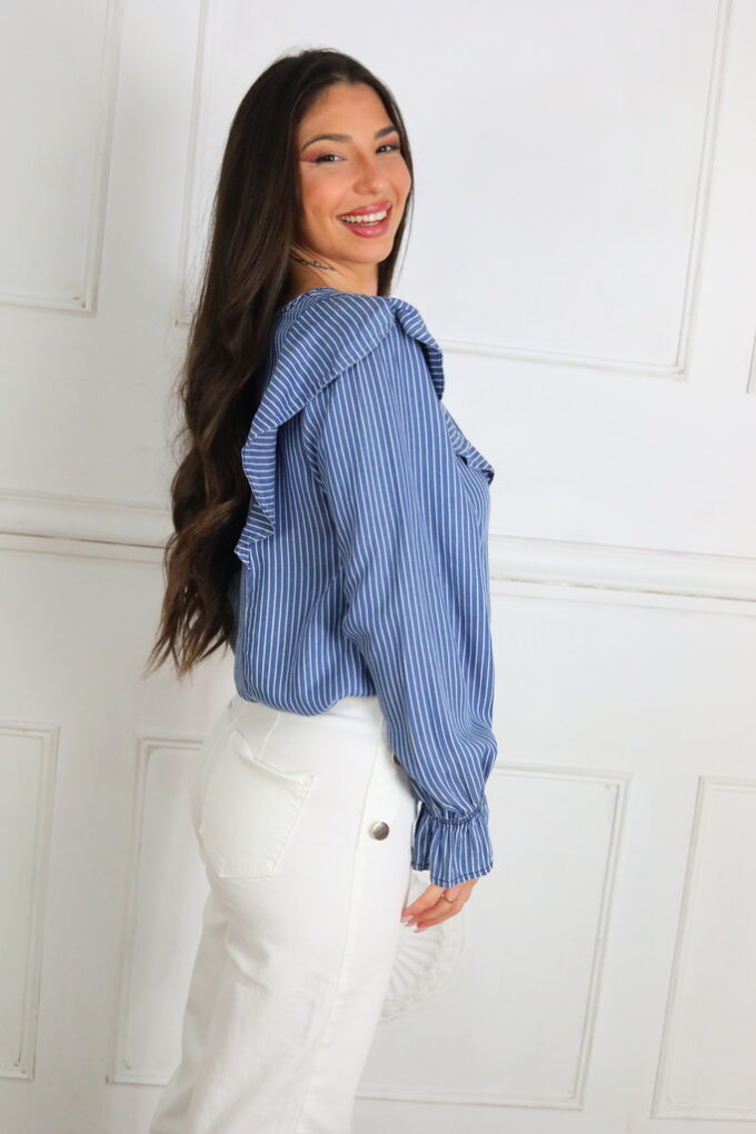 Blusa Volantes Rayas